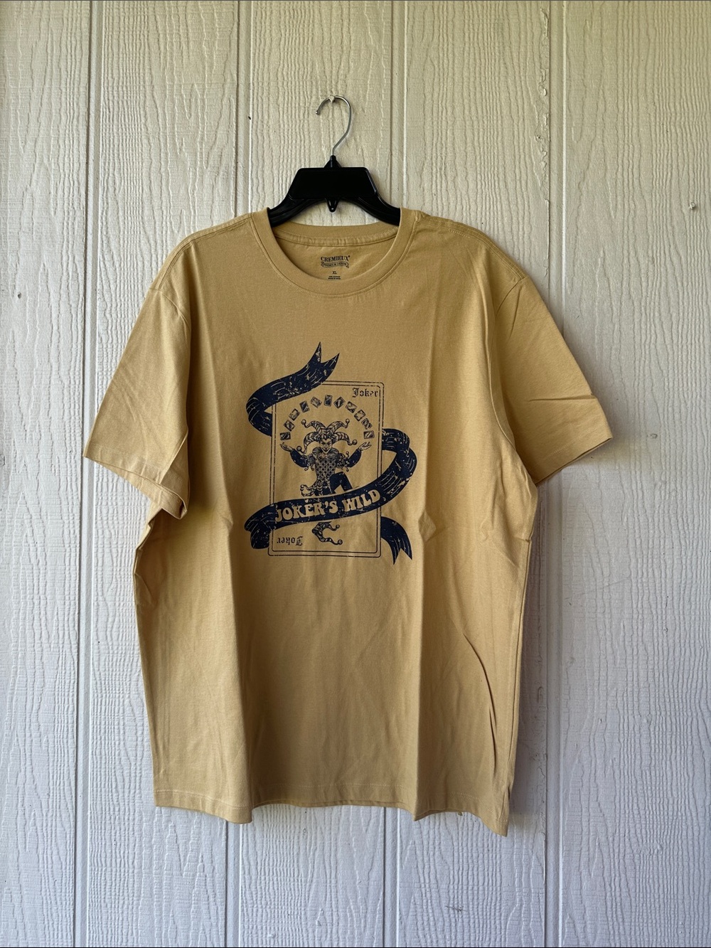 Cremieux Graphic Tee - Mustard Yellow Joker Design